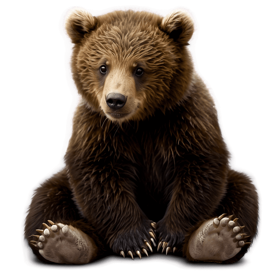Brown Bear Cub PNG 06122024
