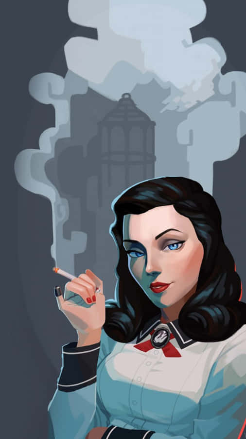 IphoneXs Bioshock Infinite Elizabeth Rauchen Hintergrund