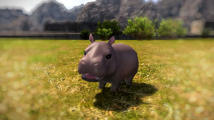 Personagem Hipopótamo Moo Deng