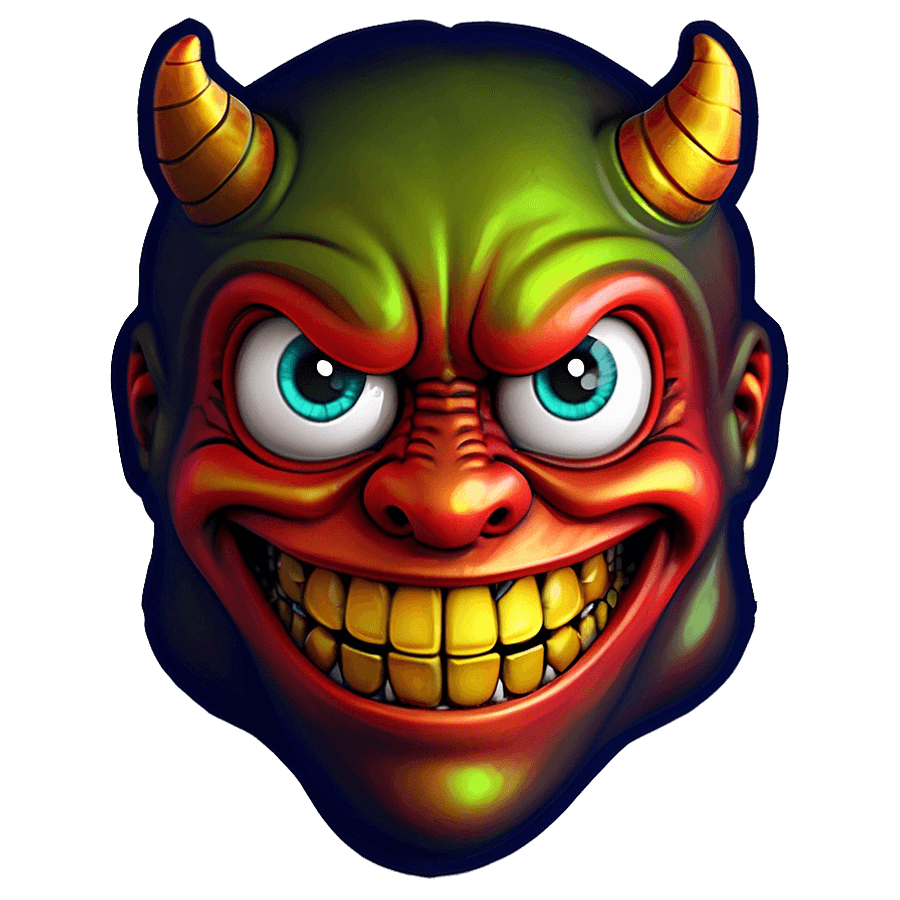 Cartoon Demon Emoji PNG 37