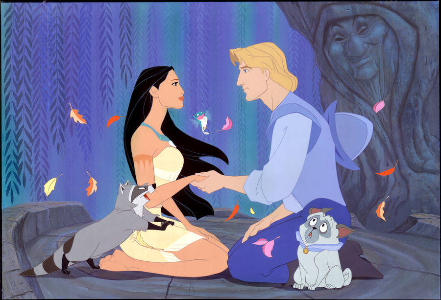 Download Pocahontas And John Smith Couple Wallpaper | Wallpapers.com