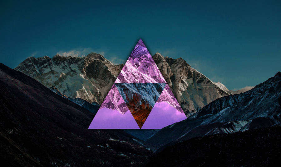 Polyscape bergpas driehoek wallpaper