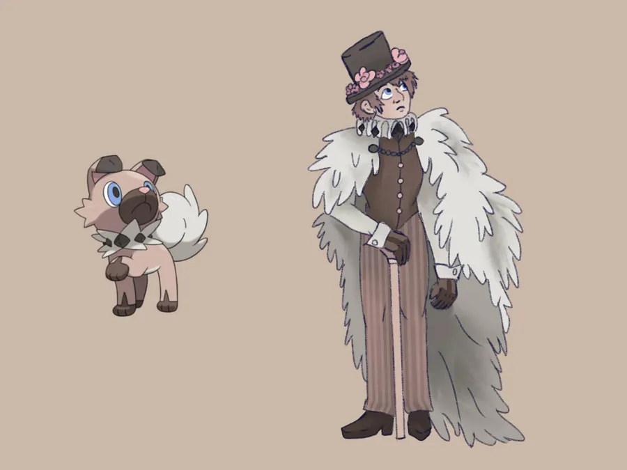Adorable Rockruff in Human Form: Pokemon Fan Art