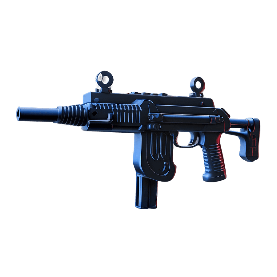 Cartoon Uzi Machine Gun PNG bvv17