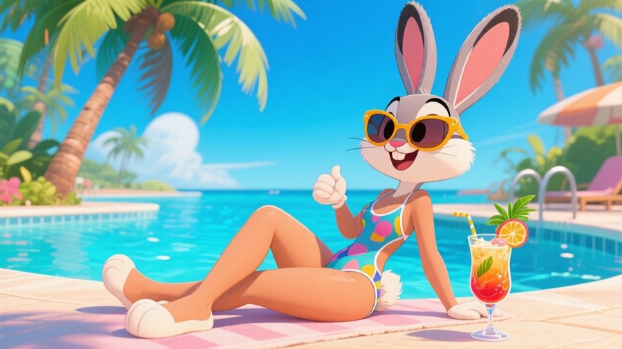 Poolside Paradise Wallpaper