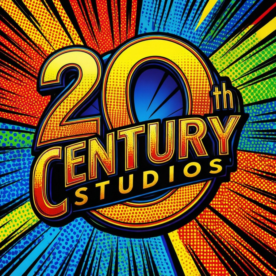 Versi pop art yang berani dari logo studio