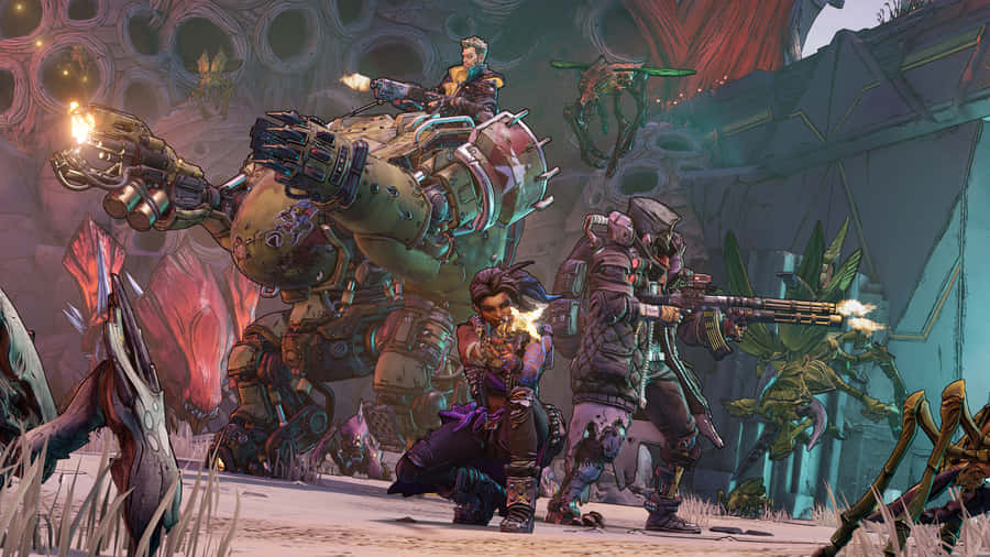 TauchenSie ein in das fesselnde Universum von Borderlands 3 mit diesem faszinierenden 4K-Hintergrundbild.