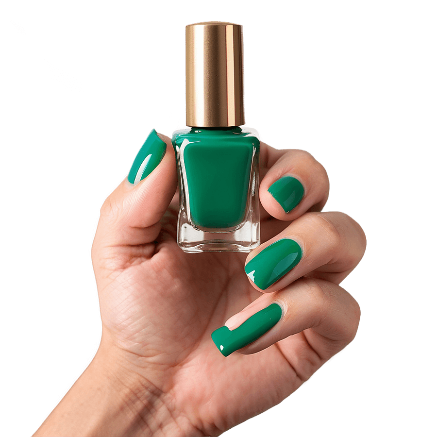 Green Nail Polish Bottle PNG mxa71