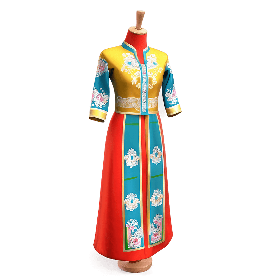 Traditional Vietnamese Dress PNG 13