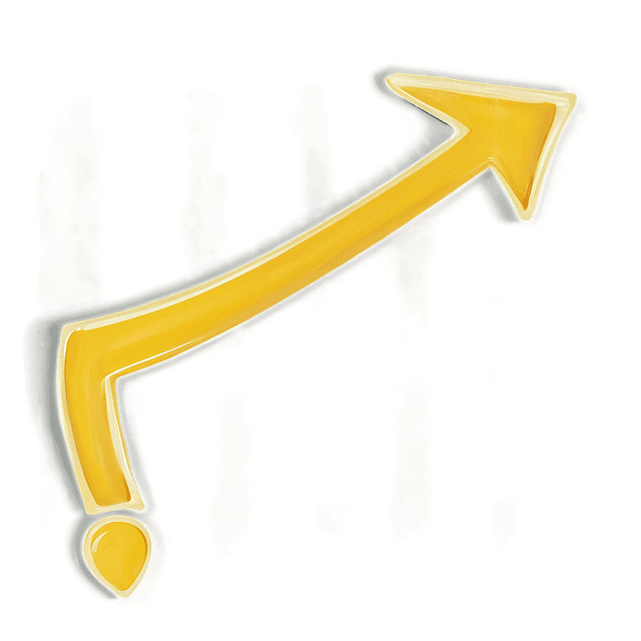 Hand-Drawn Yellow Arrow PNG 51