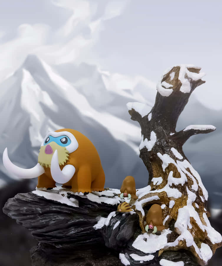 Mamoswine, Piloswine, And Swinub Toys