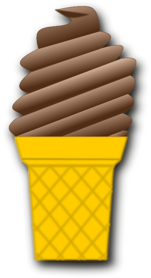 Chocolate Ice Cream Cone Graphic