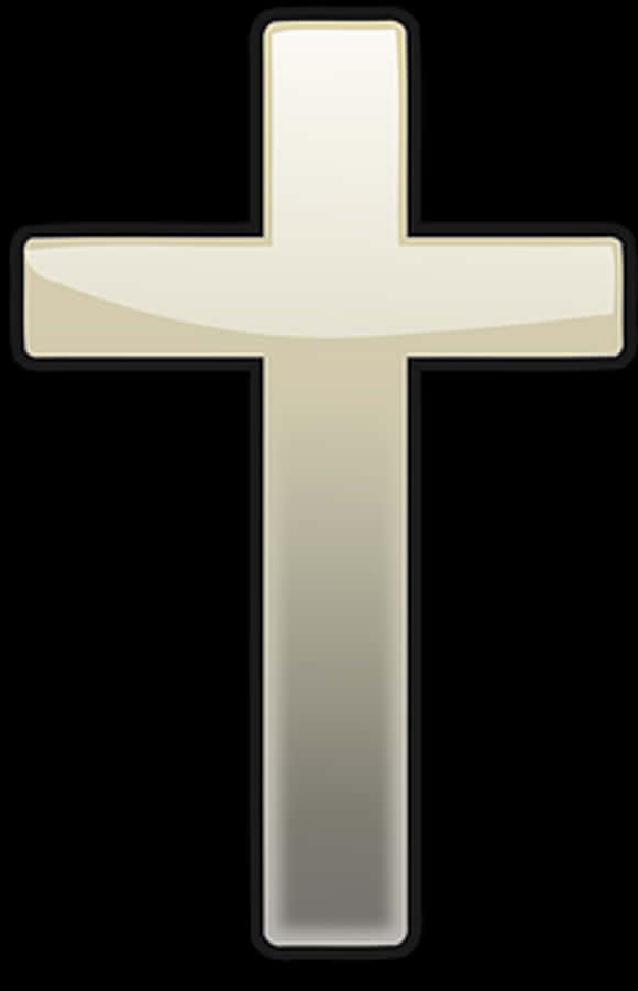 Glossy Black Christian Cross