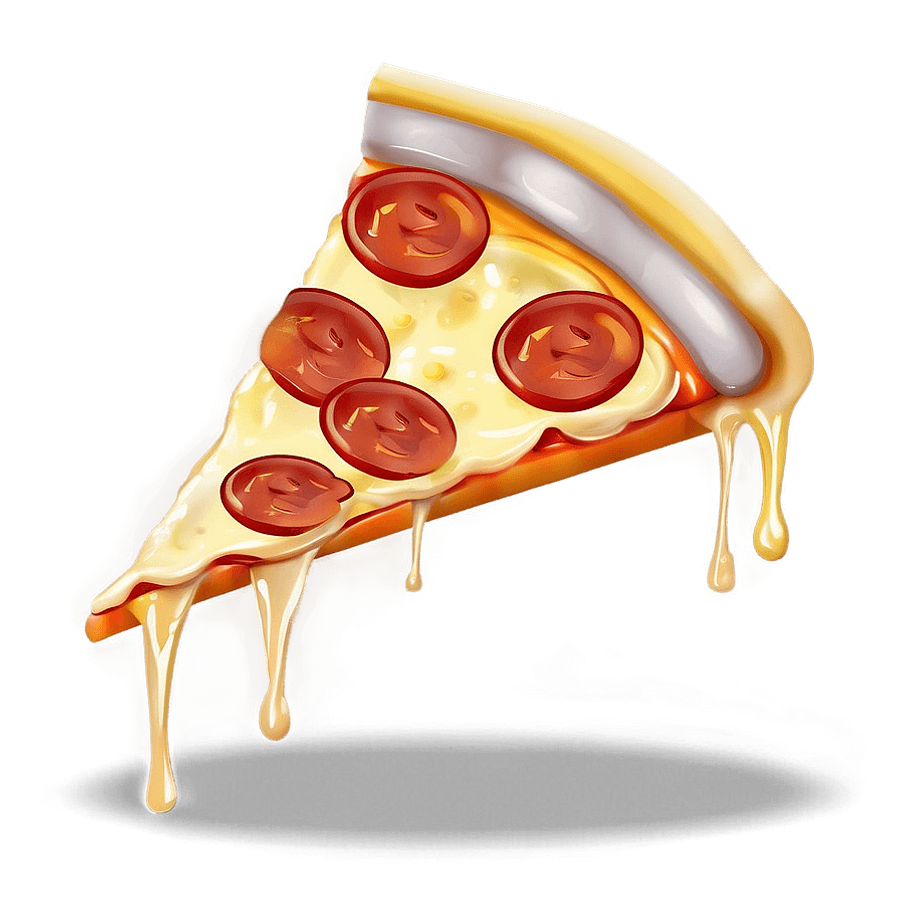 Slice of Pizza Cartoon PNG hnj84
