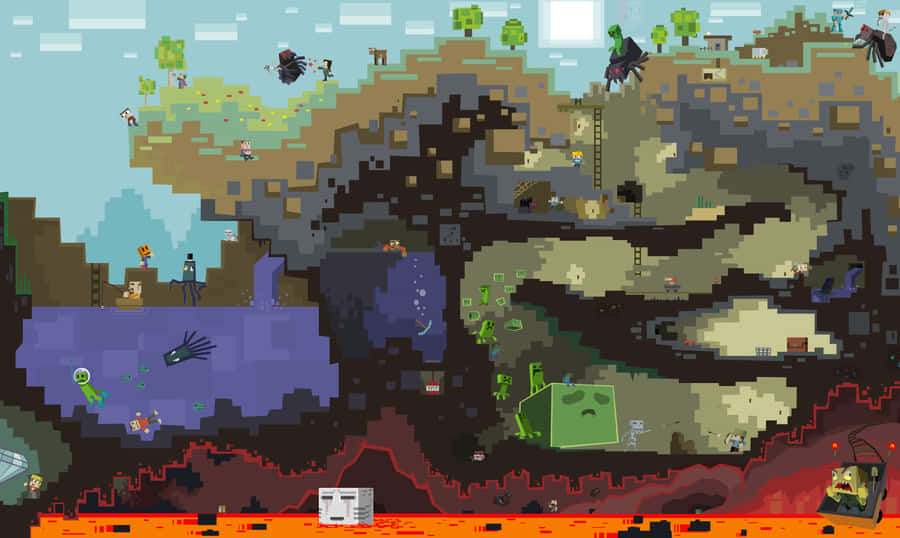 MinecraftFan Art 1807 x 1080 tapet