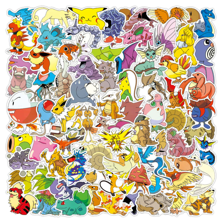 PokemonSticker 1000 x 1000 Hintergrundbild
