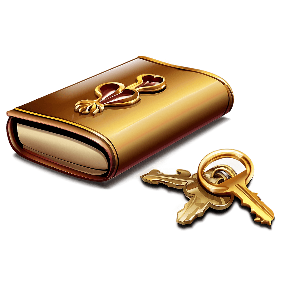 Book and Key Icon PNG 05252024