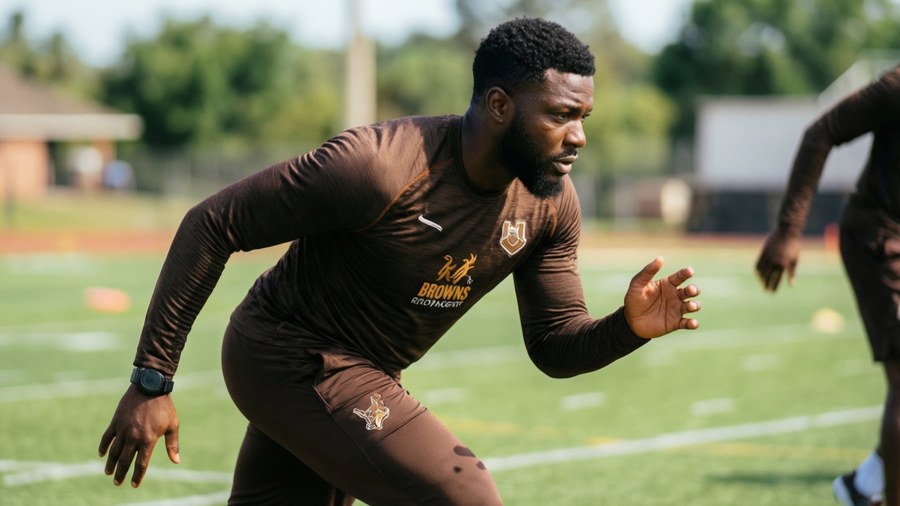 Jeremiah Owusu Koramoah training hard on the field