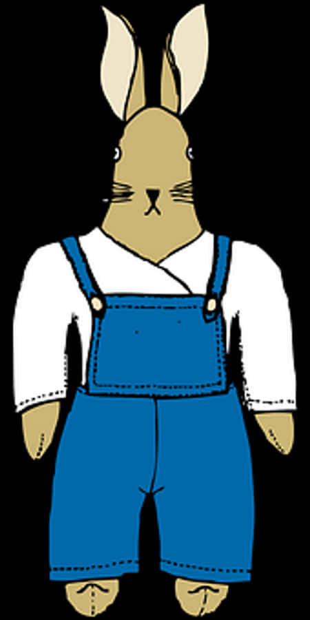 Illustrated Bunnyin Overalls