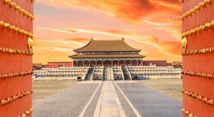 Matahari Terbenam Kota Terlarang Beijing