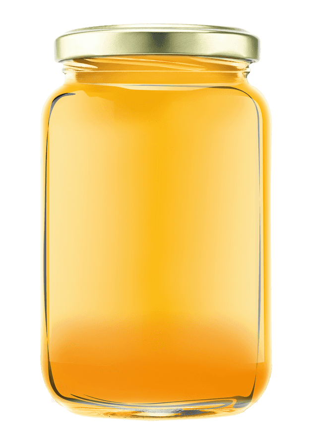 Golden Honey Jar Transparent Background.png