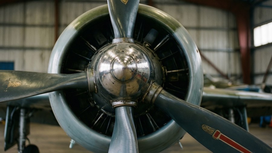 Extreme Nahaufnahme des MiG-3 Propellers
