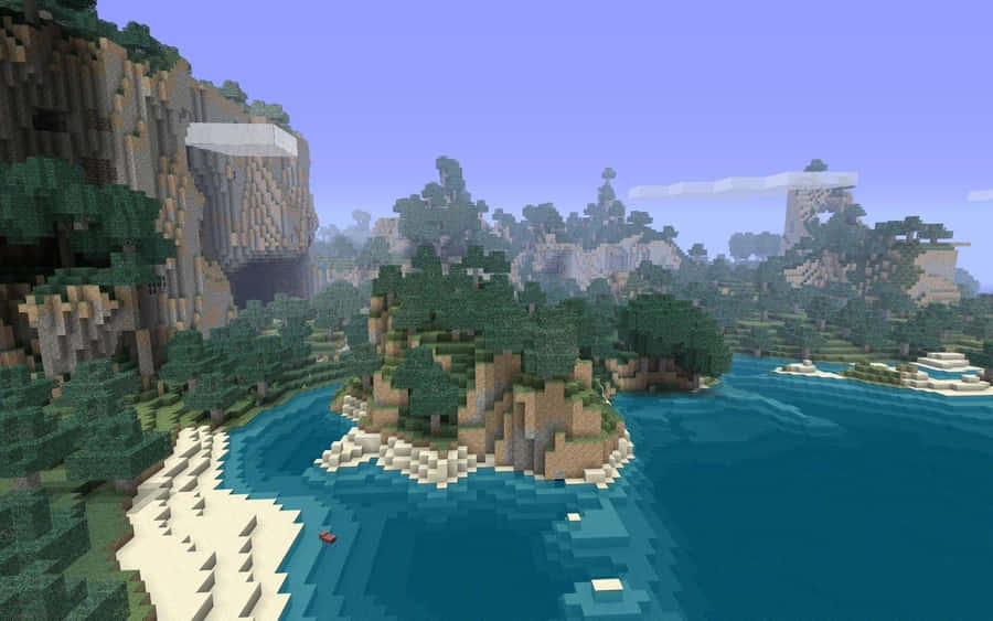 MinecraftPixel Art 1600 x 1000 baggrundsbillede.