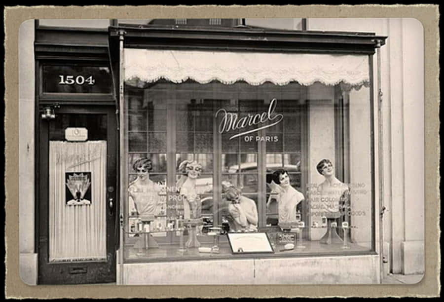 Vintage Beauty Salon Window Display