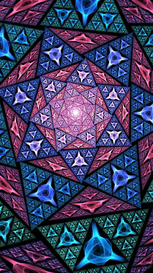 Psychedelic IPhone Triangular Patterns