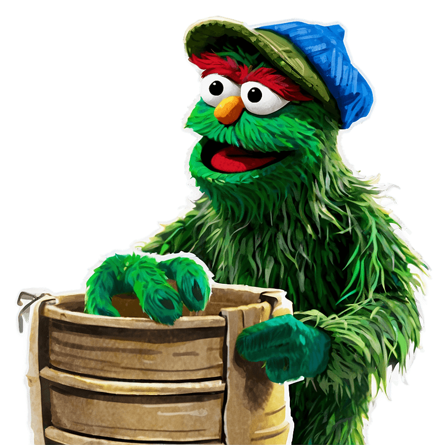 Oscar The Grouch Talking PNG 70