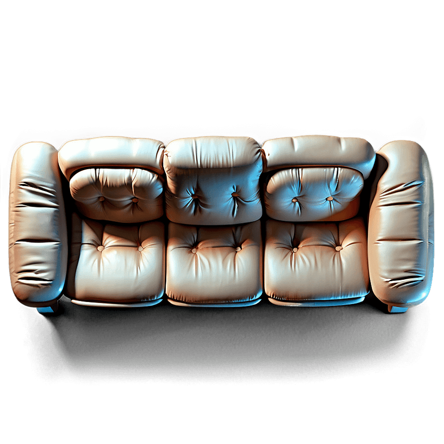 Futuristic Sofa Top View PNG 06262024