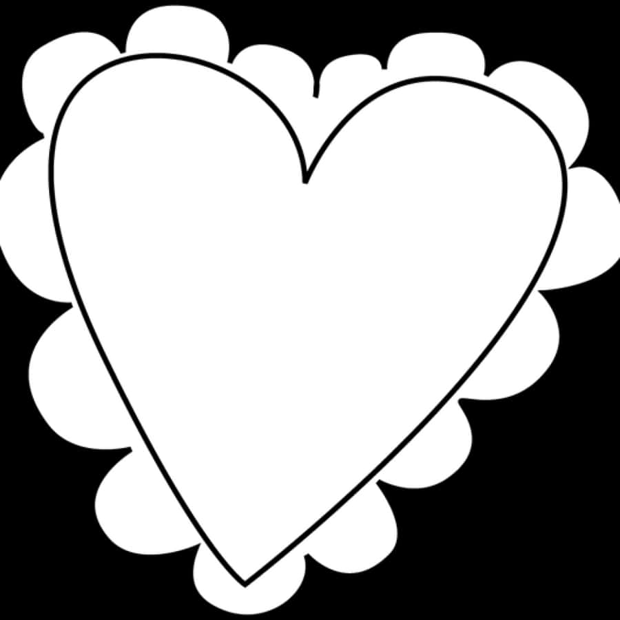 Heart Clipart Black And White Heart Clip Art Black - Black And White Valentines, HD Png Download