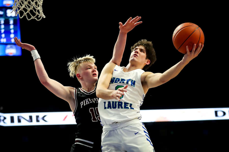 High School Basketball Action Shot