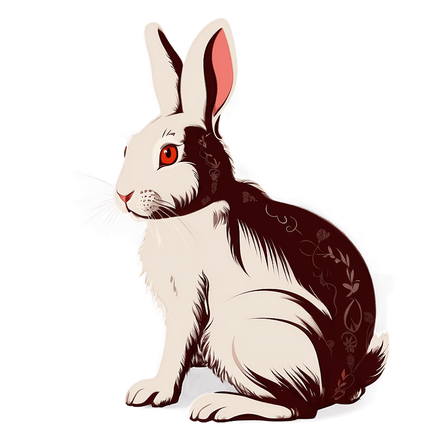 White Rabbit Vector Art PNG rke66
