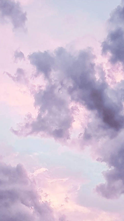 Download Purple Aesthetic Phone Pastel Clouds Wallpaper | Wallpapers.com