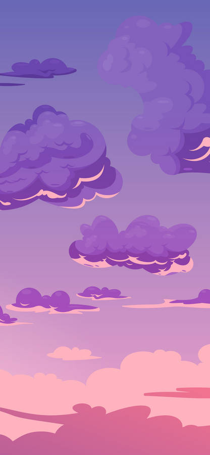 Download Purple Clouds Vector Art Iphone 12 Wallpaper | Wallpapers.com