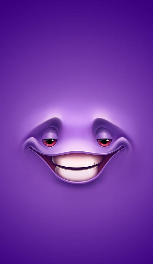 Purple Smiling Cell Phone Background Wallpaper
