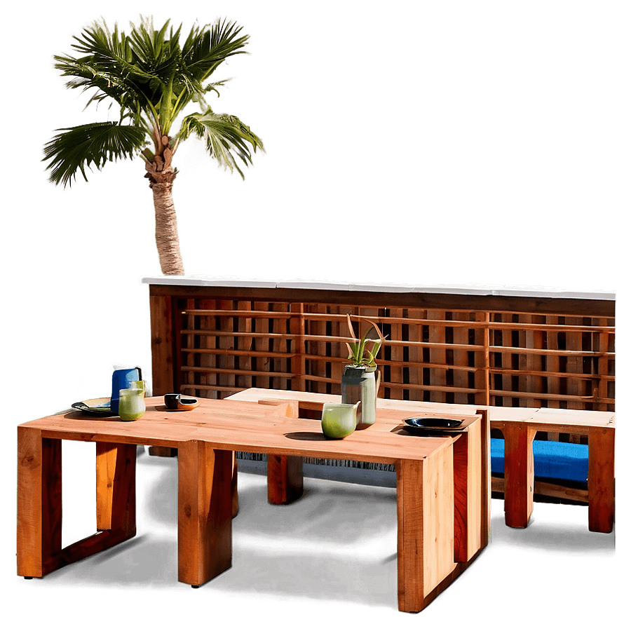 Outdoor Table on Deck PNG 06282024