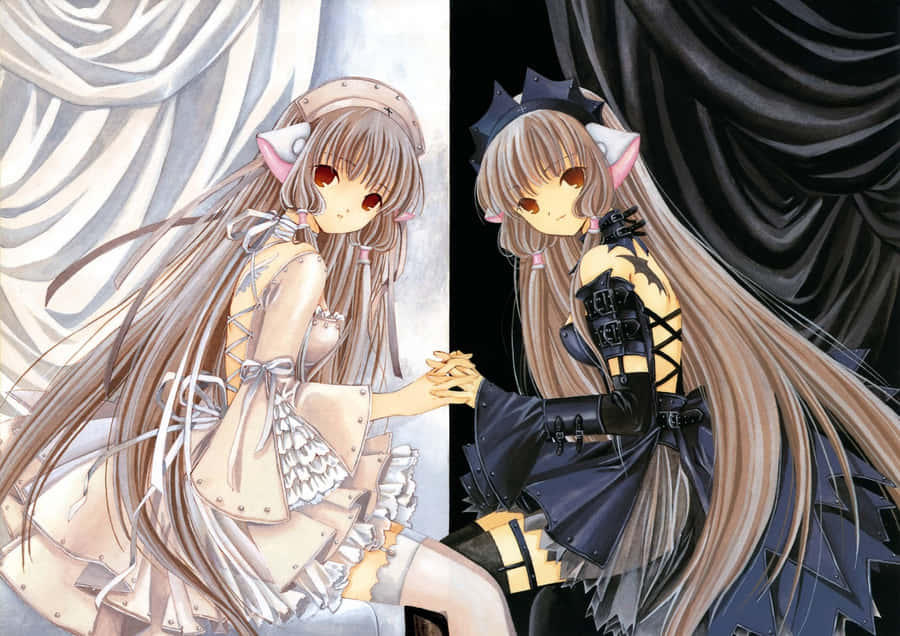 Chobits Freya und Chii Kunstwerk