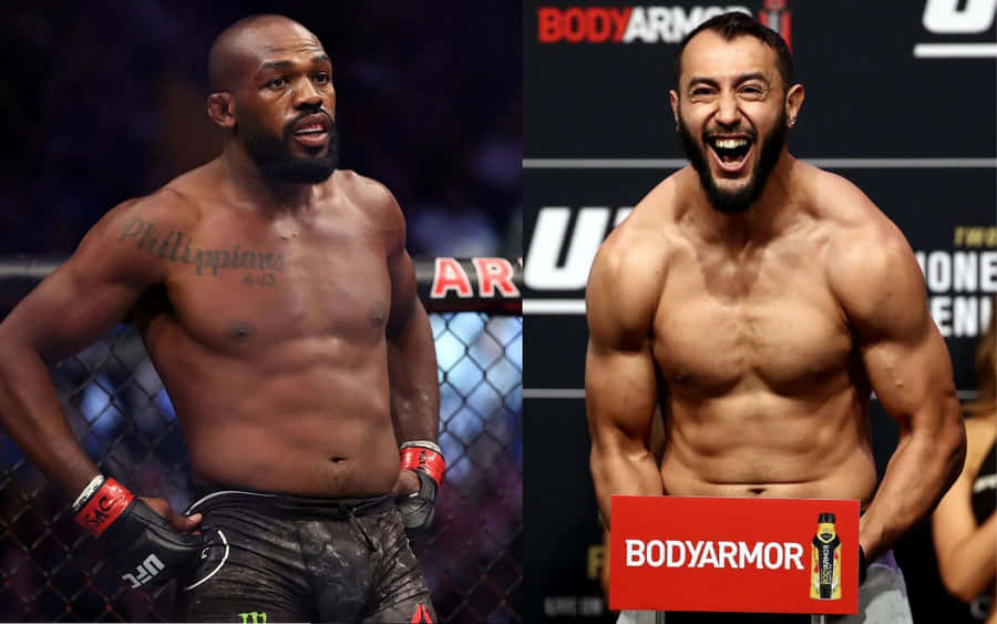 MMA-Kämpfer, die ihre Physik präsentieren
