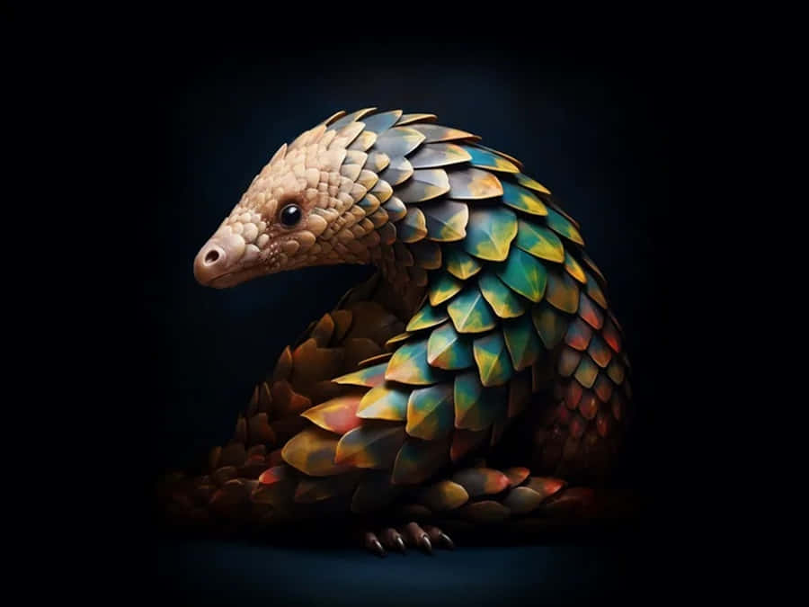 Bunter Pangolin Porträt