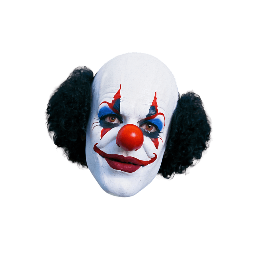 Black and White Clown Wig PNG doy