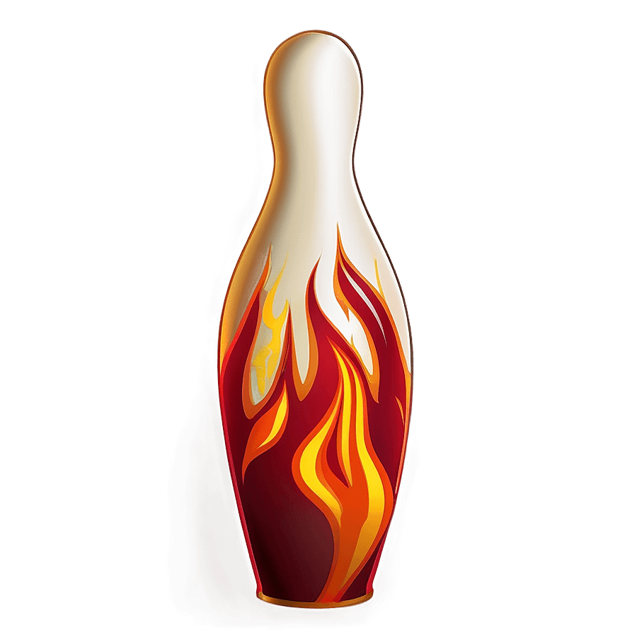 Bowling Pin on Fire PNG 10
