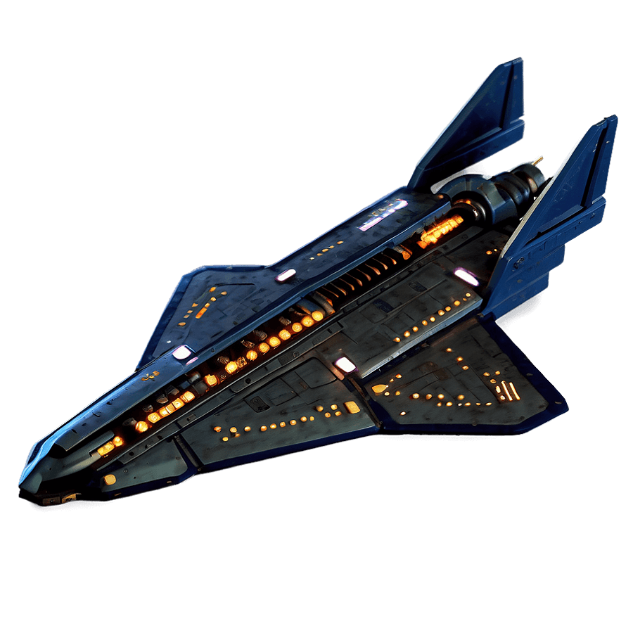 Realistic Space Ship Model PNG 05252024