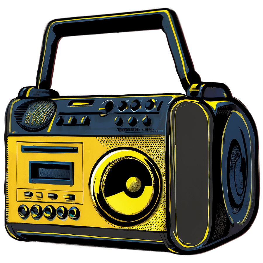 Loud Boombox Illustration PNG hac76