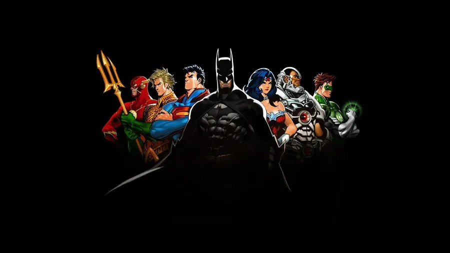 DC superheroes black background wallpaper