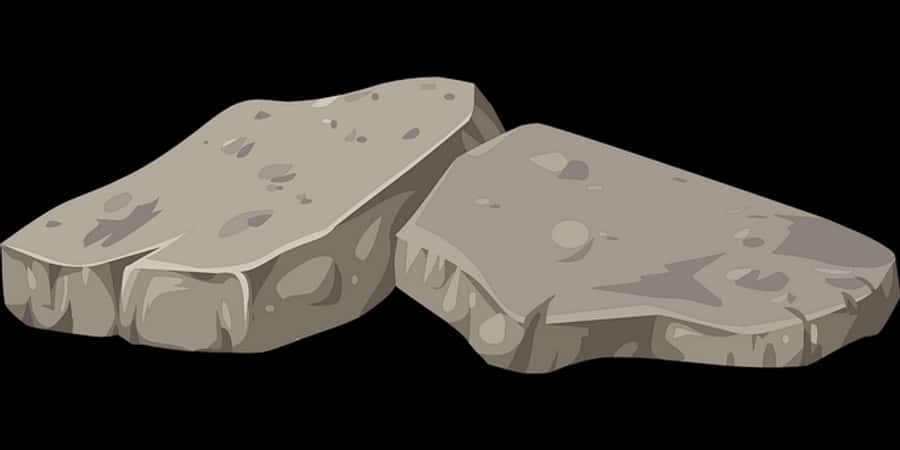 Cartoon Style Flat Rocks