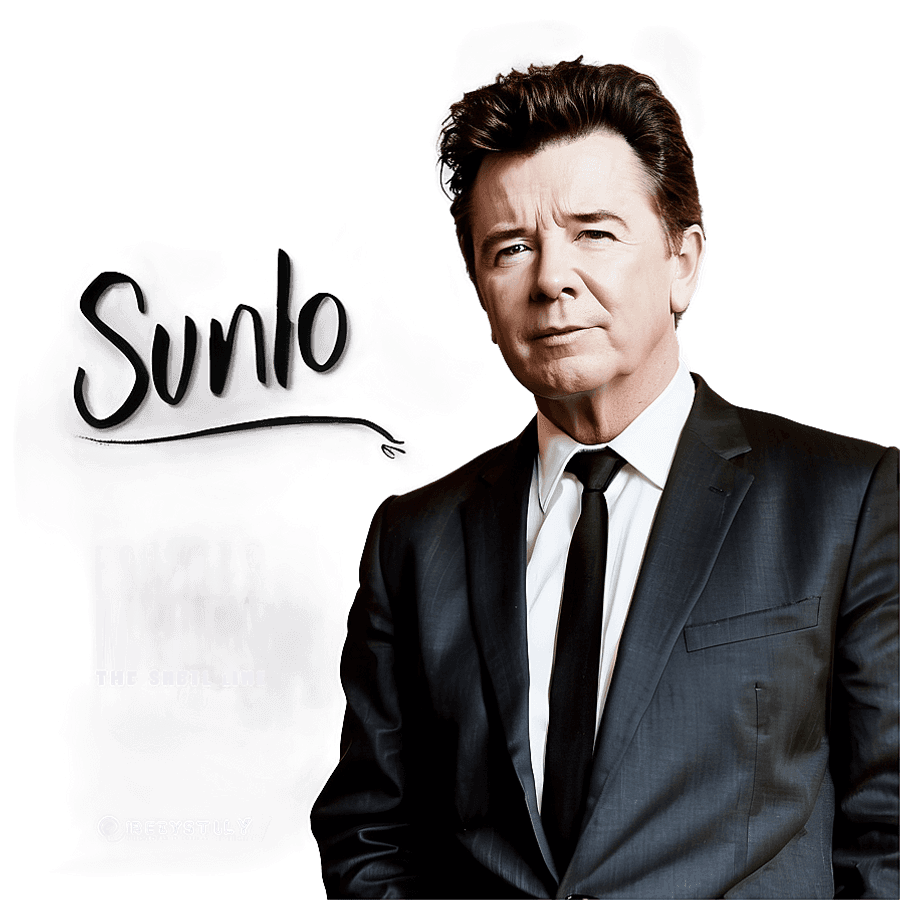 Rick Astley Minimalist Artwork PNG vrl38