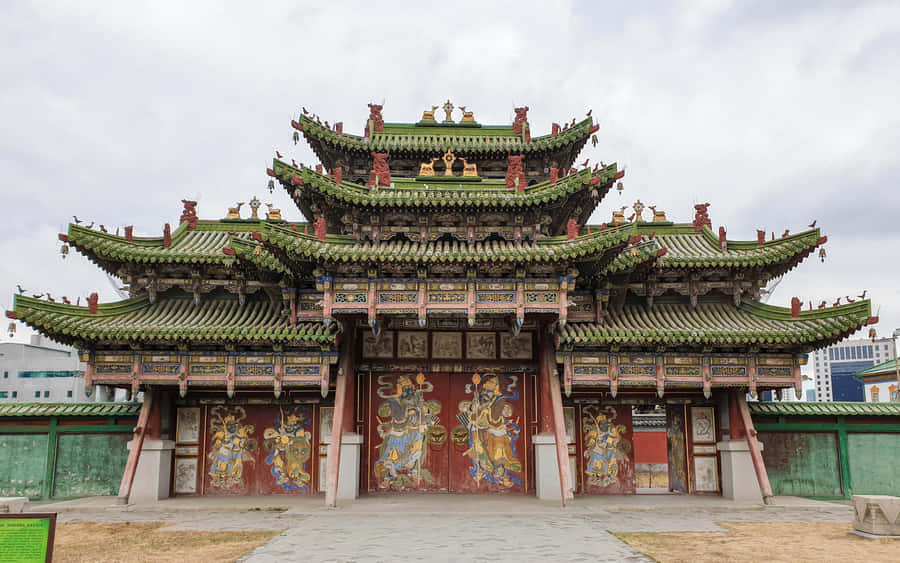 Winterpalastder Bogd Khan-Fassade