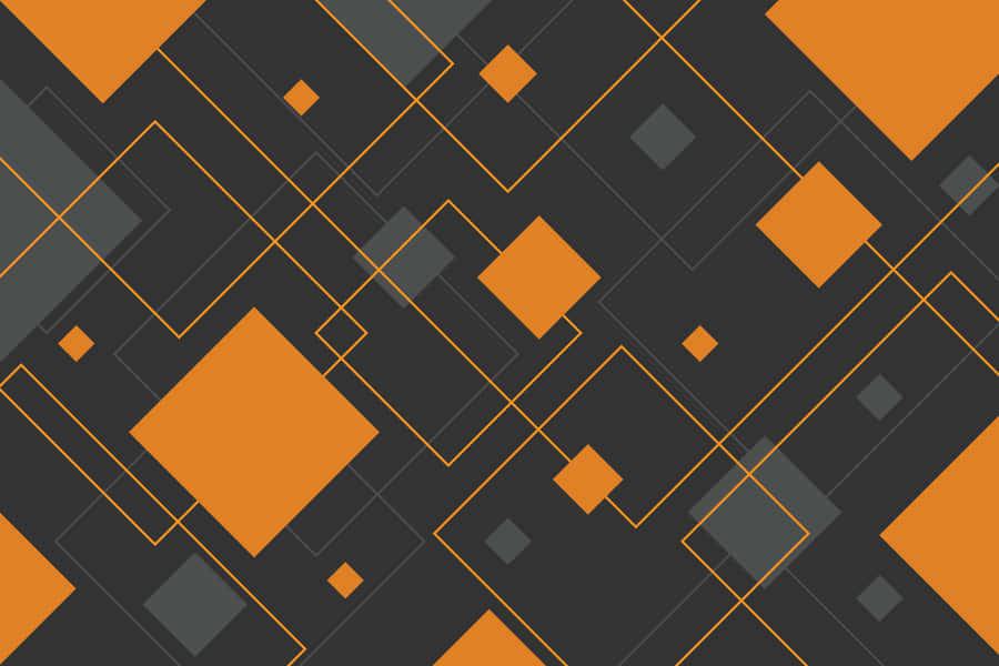 Abstract Oranje en Zwart Geometrisch Patroon